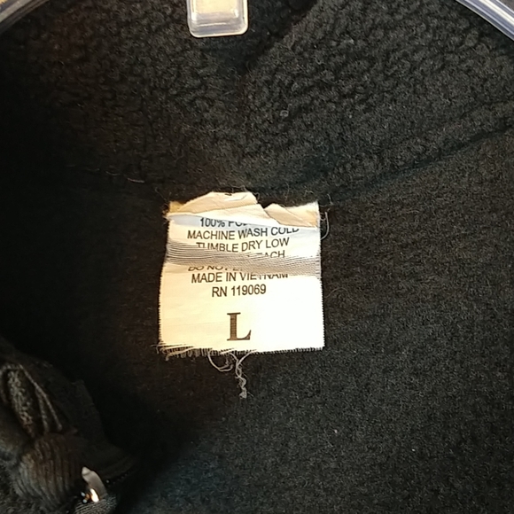 Oklahoma black fleece jacket large - Picture 4 of 5